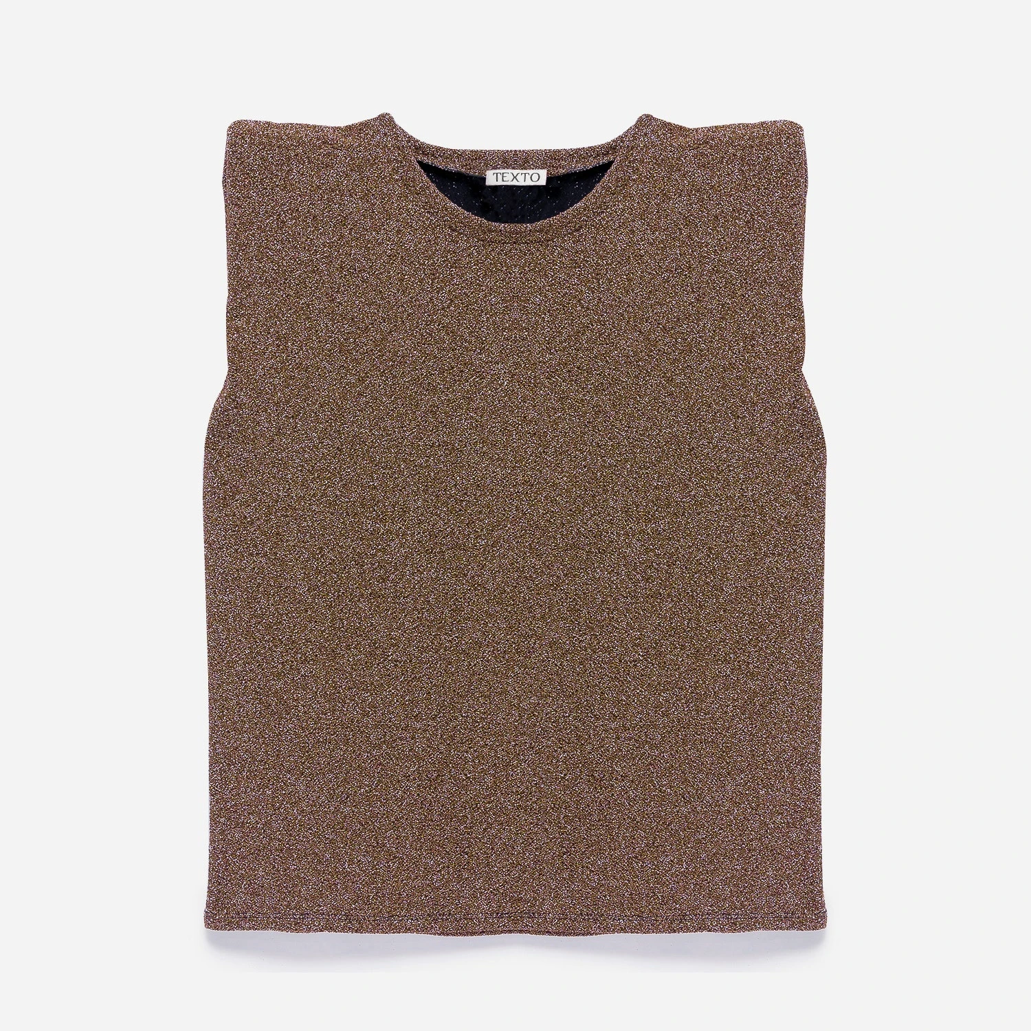 Top TEXTO Lurex Cuivré Avec épaulettes 3 Top TEXTO Lurex Cuivré Avec épaulettes