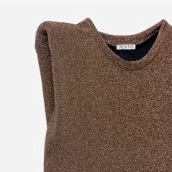 Top TEXTO Lurex Cuivré Avec épaulettes 7 Top TEXTO Lurex Cuivré Avec épaulettes -Caprices Chaussures Boutique WWWERM 10798900000 2