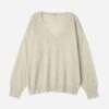 Pull TEXTO Beige Tricot Pailleté Doré