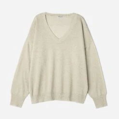 Pull TEXTO Beige Tricot Pailleté Doré