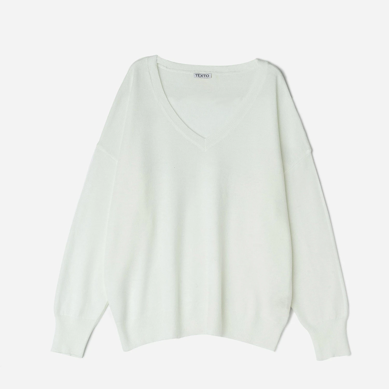 Pull TEXTO Blanc Tricot Pailleté 3 Pull TEXTO Blanc Tricot Pailleté