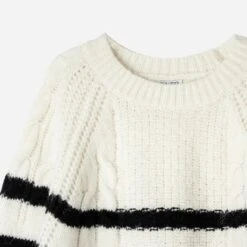 Pull Marinière TEXTO écru Tricot Rayé Noir -Caprices Chaussures Boutique WWWERM 10798920022 2
