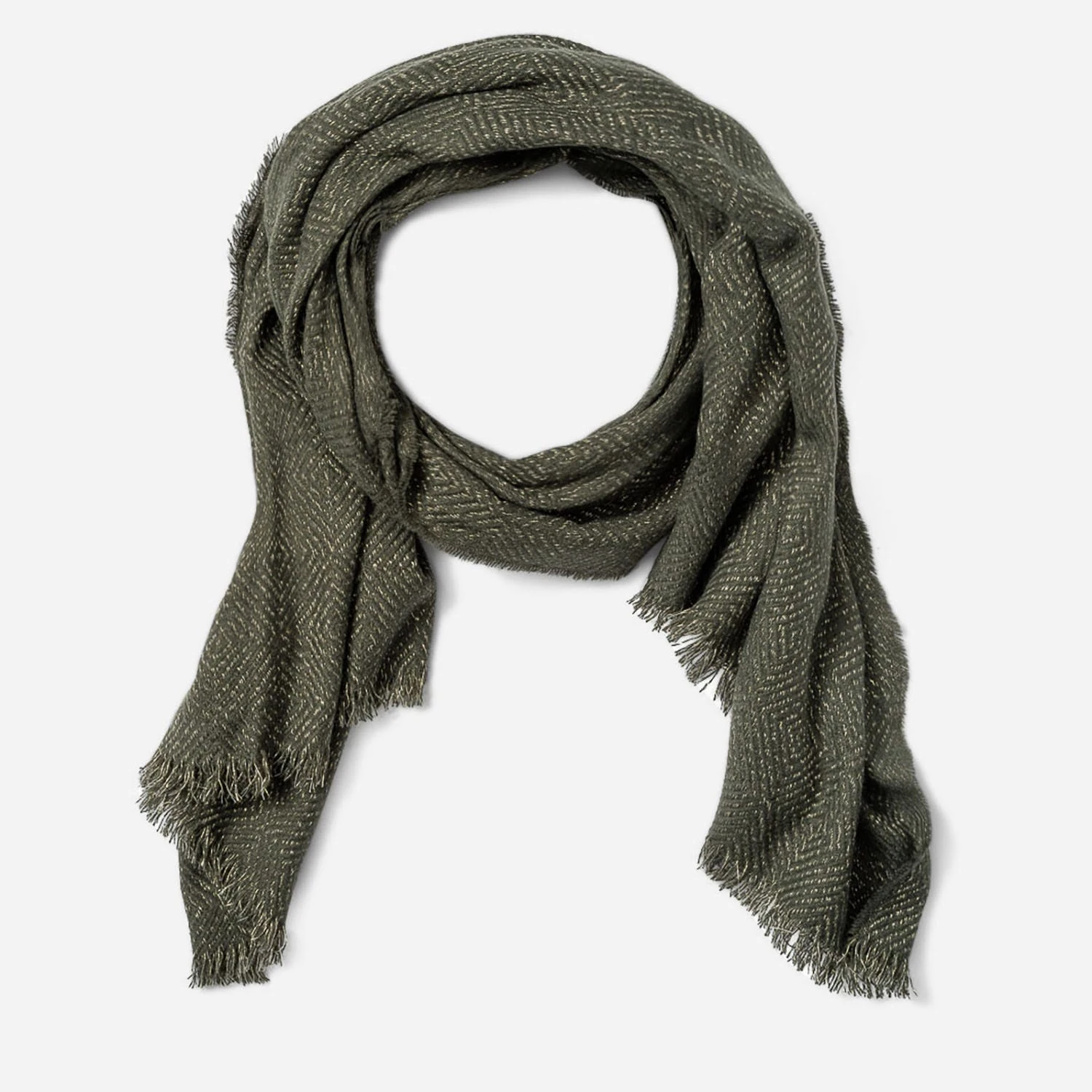 Etole Kaki Et Or à Motifs Chevrons 3 Etole Kaki Et Or à Motifs Chevrons