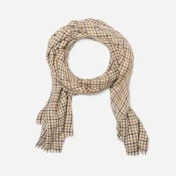 Etole Beige à Motif Pied-de-poule