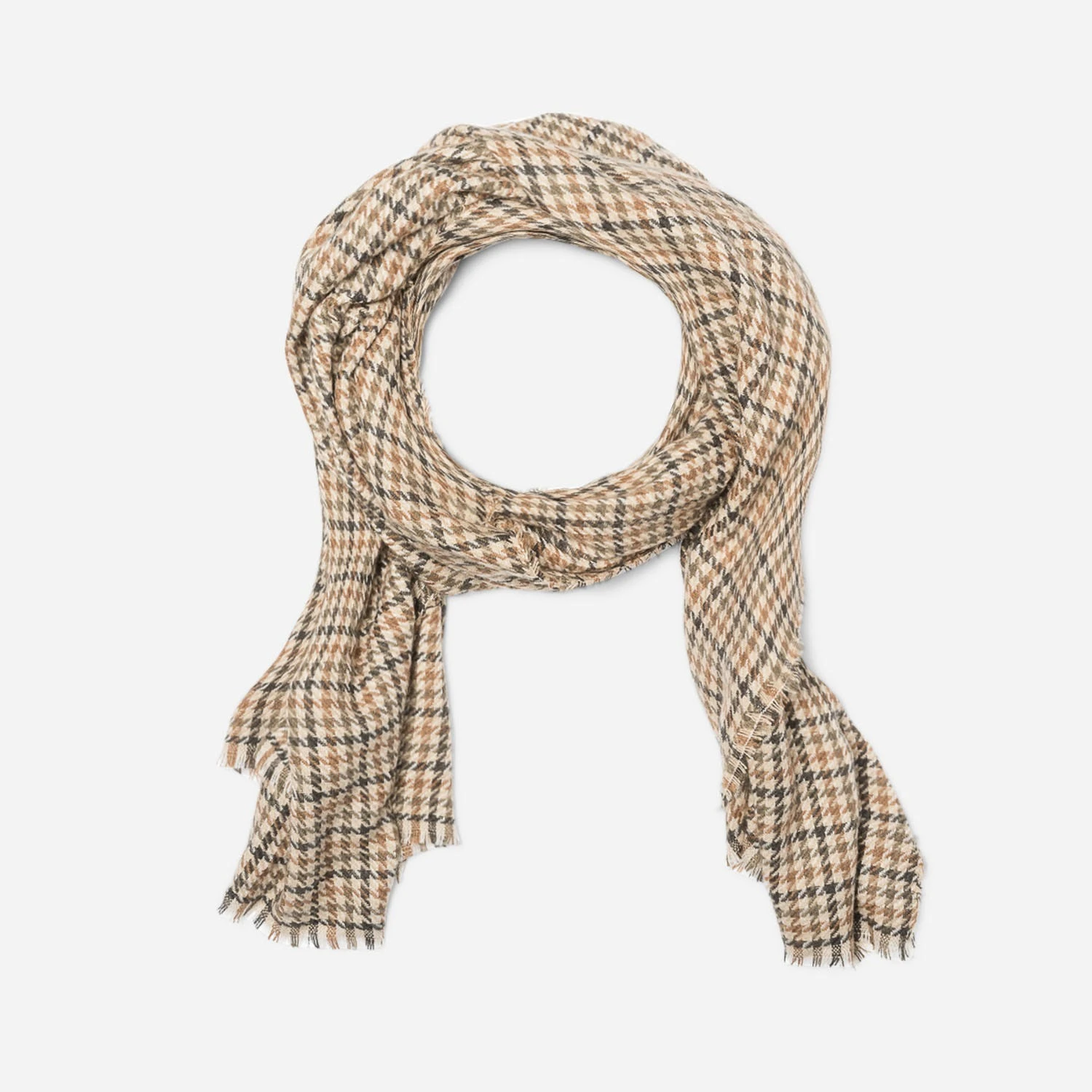 Etole Beige à Motif Pied-de-poule 2 Etole Beige à Motif Pied-de-poule