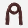 Echarpe Bordeaux En Tricot Torsades