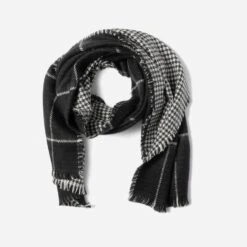 Etole TEXTO Noire Et Blanche à Carreaux