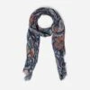 Foulard Bleu à Motif Maxi Cachemire 2 Foulard Bleu à Motif Maxi Cachemire -Caprices Chaussures Boutique WWWERM 10799760489 0