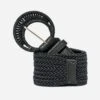 Ceinture TEXTO Noire En Textile Tressé