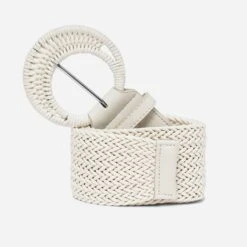 Ceinture TEXTO écrue En Textile Tressé