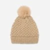 Bonnet TEXTO Beige Foncé En Tricot à Pompon -Caprices Chaussures Boutique WWWERM 10799900124 0