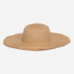 Capeline Beige Foncé Brodée Sequins