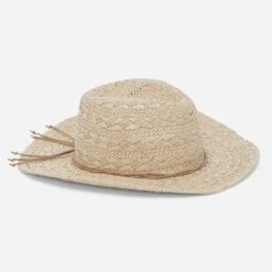 Chapeau Beige Effet Paille Tressée