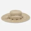 Grand Chapeau Beige Ajouré Avec Perles -Caprices Chaussures Boutique WWWERM 10799900325 0