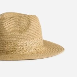 Chapeau Beige Foncé Avec Tressage De Fils Dorés -Caprices Chaussures Boutique WWWERM 10799900373 1