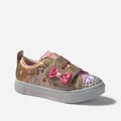 Skechers Tennis TWINKLE TOES Rose Et Dorée Avec Cœurs -Caprices Chaussures Boutique WWWERM 10821390001 6