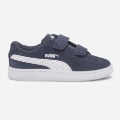 Tennis PUMA Marine En Cuir Velours à Scratchs
