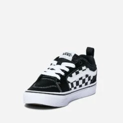 Tennis VANS Noire En Cuir Velours Et Toile à Damier -Caprices Chaussures Boutique WWWERM 10831390094 2