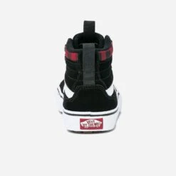 Basket VANS Noire En Cuir Velours Avec Damier Rouge -Caprices Chaussures Boutique WWWERM 10831390095 3