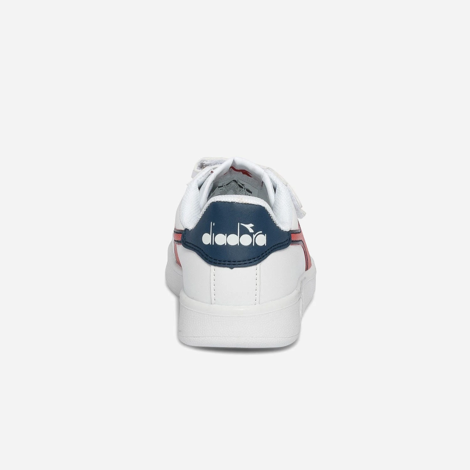 Tennis DIADORA Blanche, Rouge, Marine à Scratchs 6 Tennis DIADORA Blanche, Rouge, Marine à Scratchs – Image 4