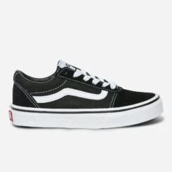 Tennis VANS Noire En Cuir Velours Et Toile