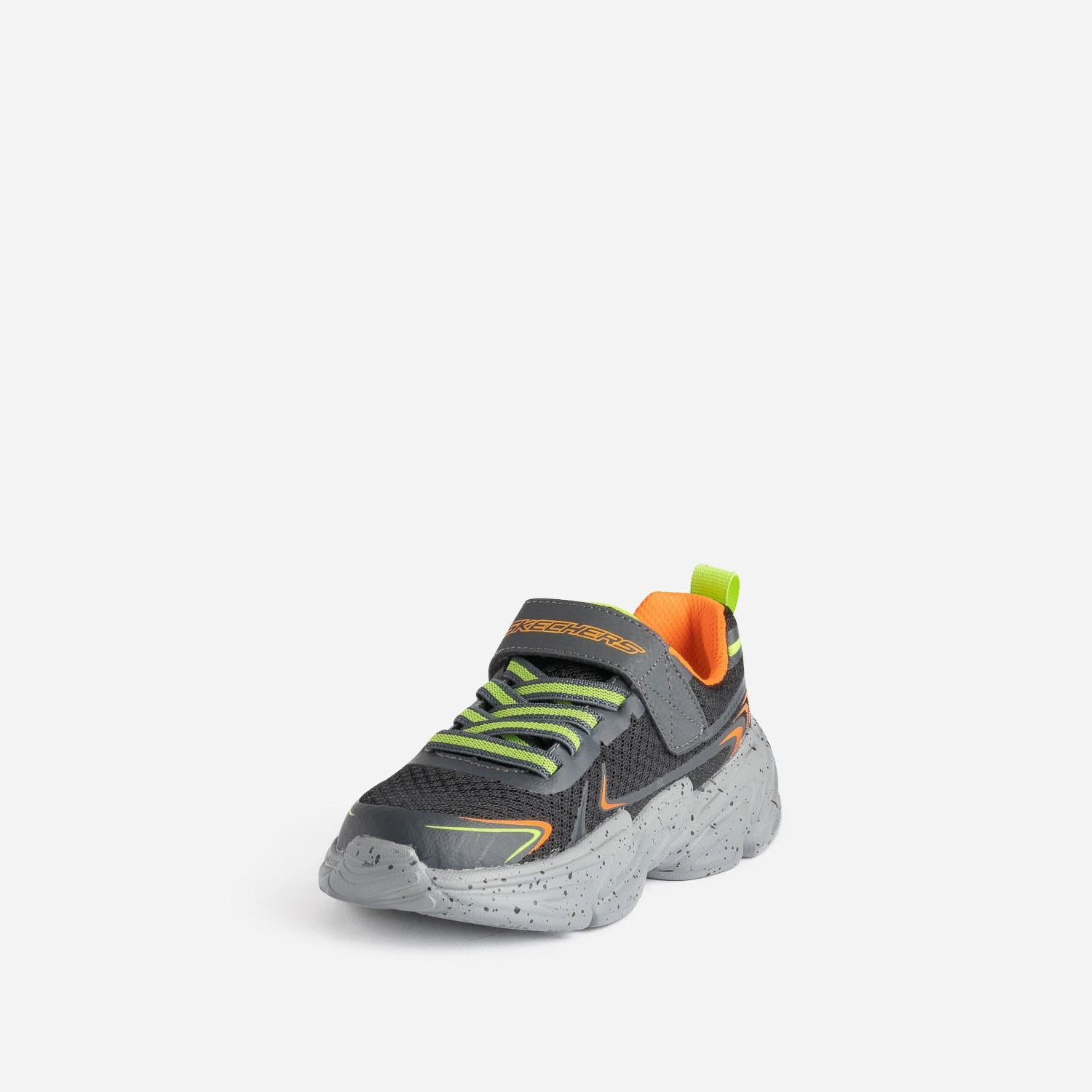 Tennis SKECHERS Noire, Orange, Vert Fluo 6 Tennis SKECHERS Noire, Orange, Vert Fluo – Image 4