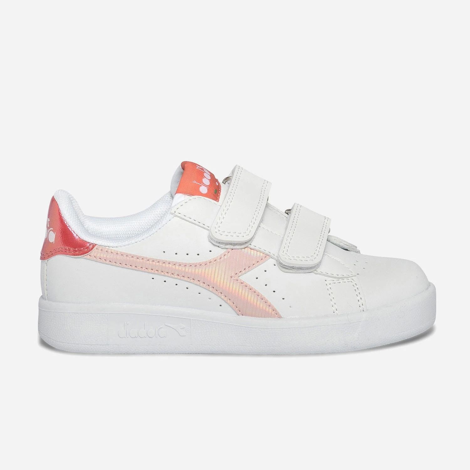 Tennis DIADORA Blanche Et Rose à Scratchs 3 Tennis DIADORA Blanche Et Rose à Scratchs