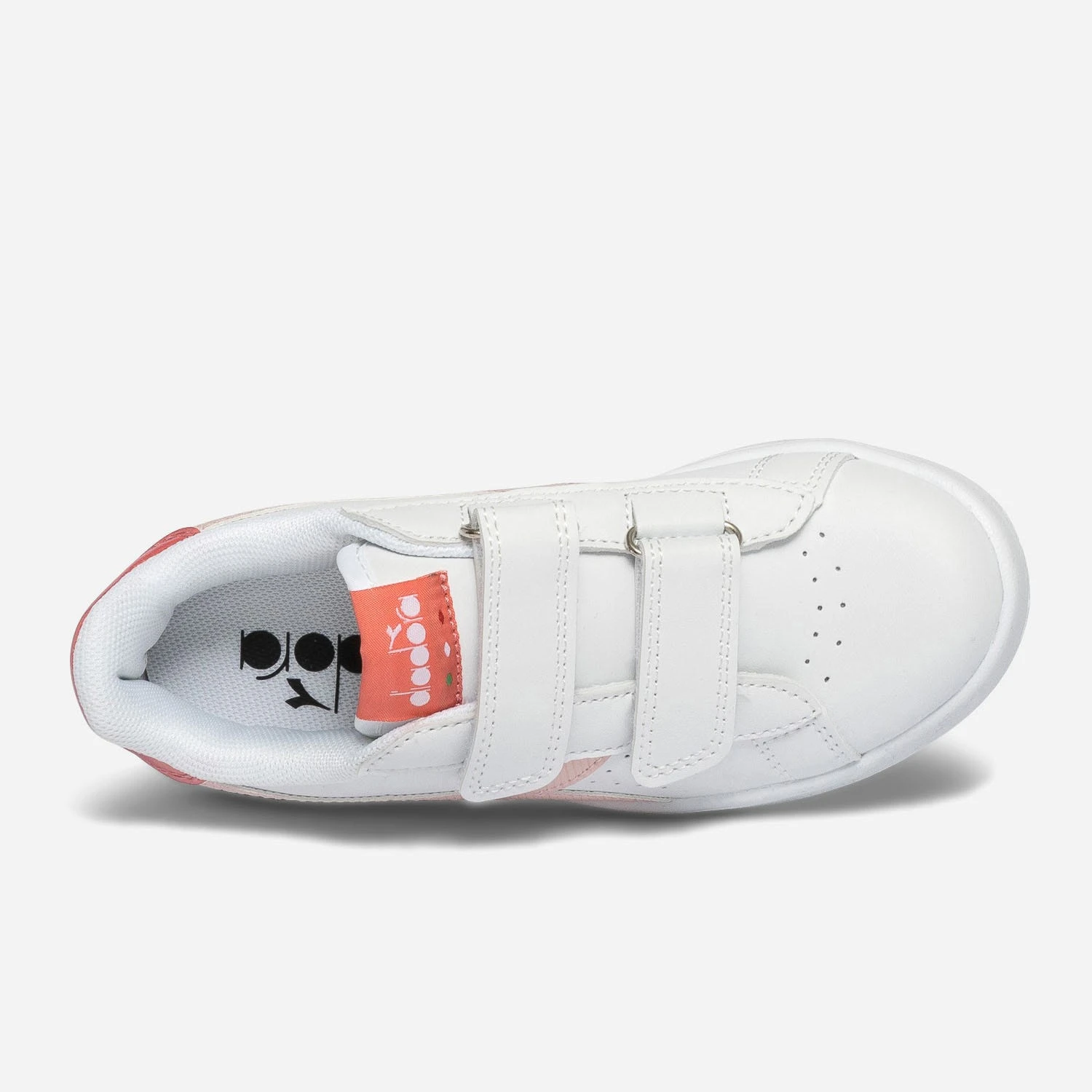 Tennis DIADORA Blanche Et Rose à Scratchs 8 Tennis DIADORA Blanche Et Rose à Scratchs – Image 6