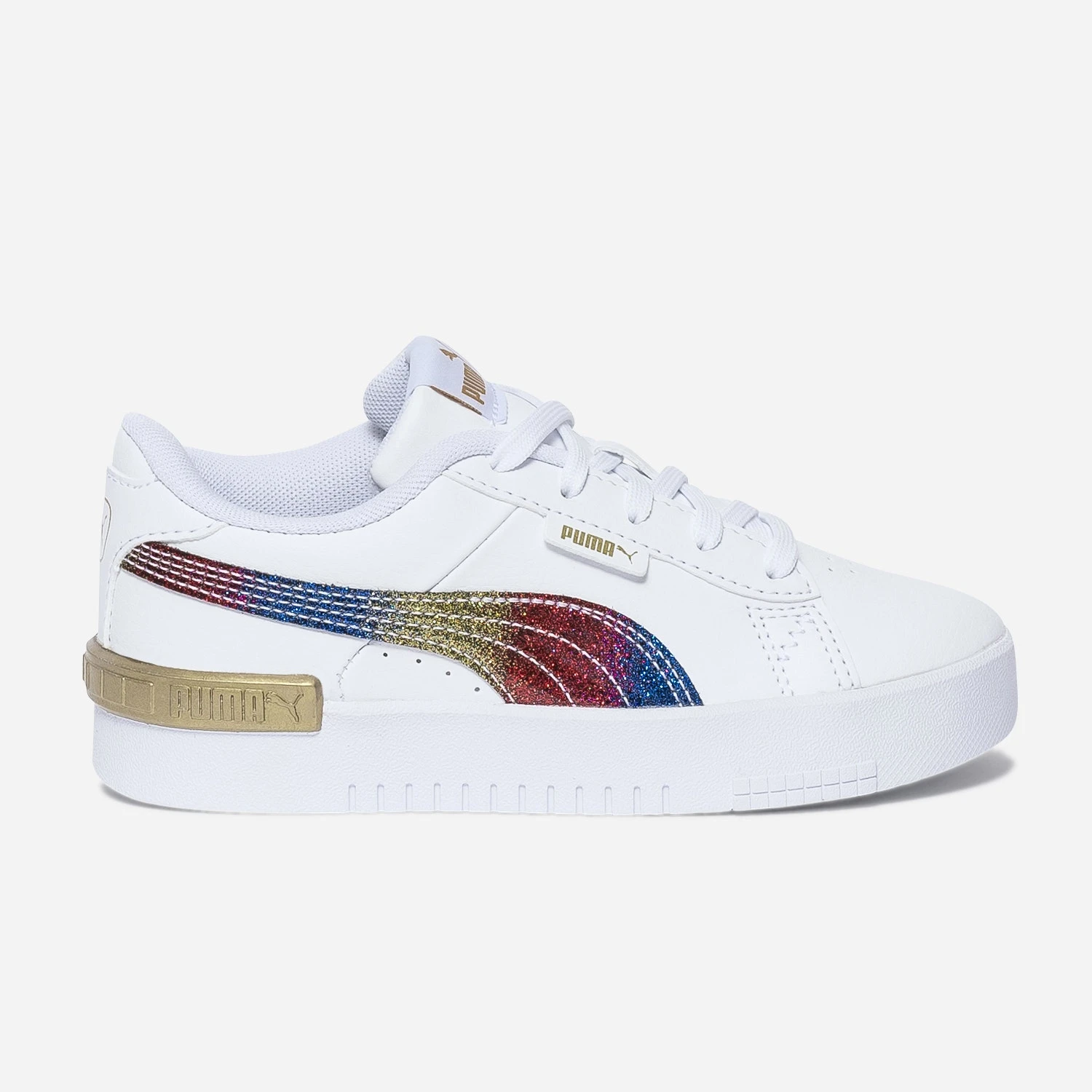 Tennis PUMA Blanche Bande Pailletée 3 Tennis PUMA Blanche Bande Pailletée