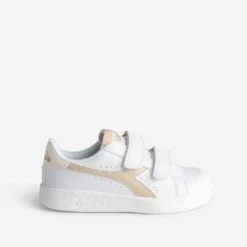 Tennis DIADORA Blanche Et Beige à Scratchs