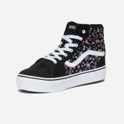Basket VANS Noire à Motif Fleurs -Caprices Chaussures Boutique WWWERM 10861390043 2