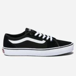 Tennis VANS Noire En Cuir Velours Et Toile