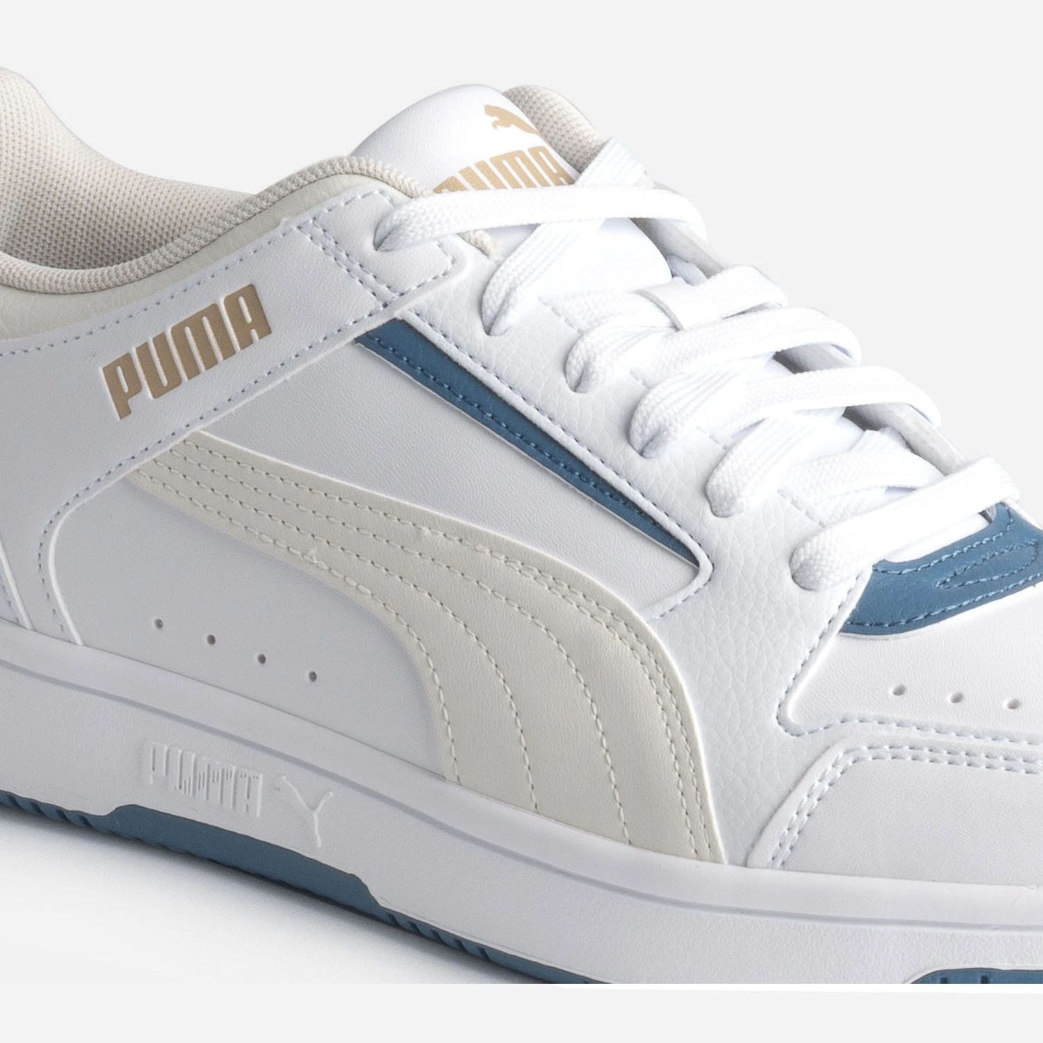 Tennis PUMA Blanche Détails Bleus 4 Tennis PUMA Blanche Détails Bleus – Image 2