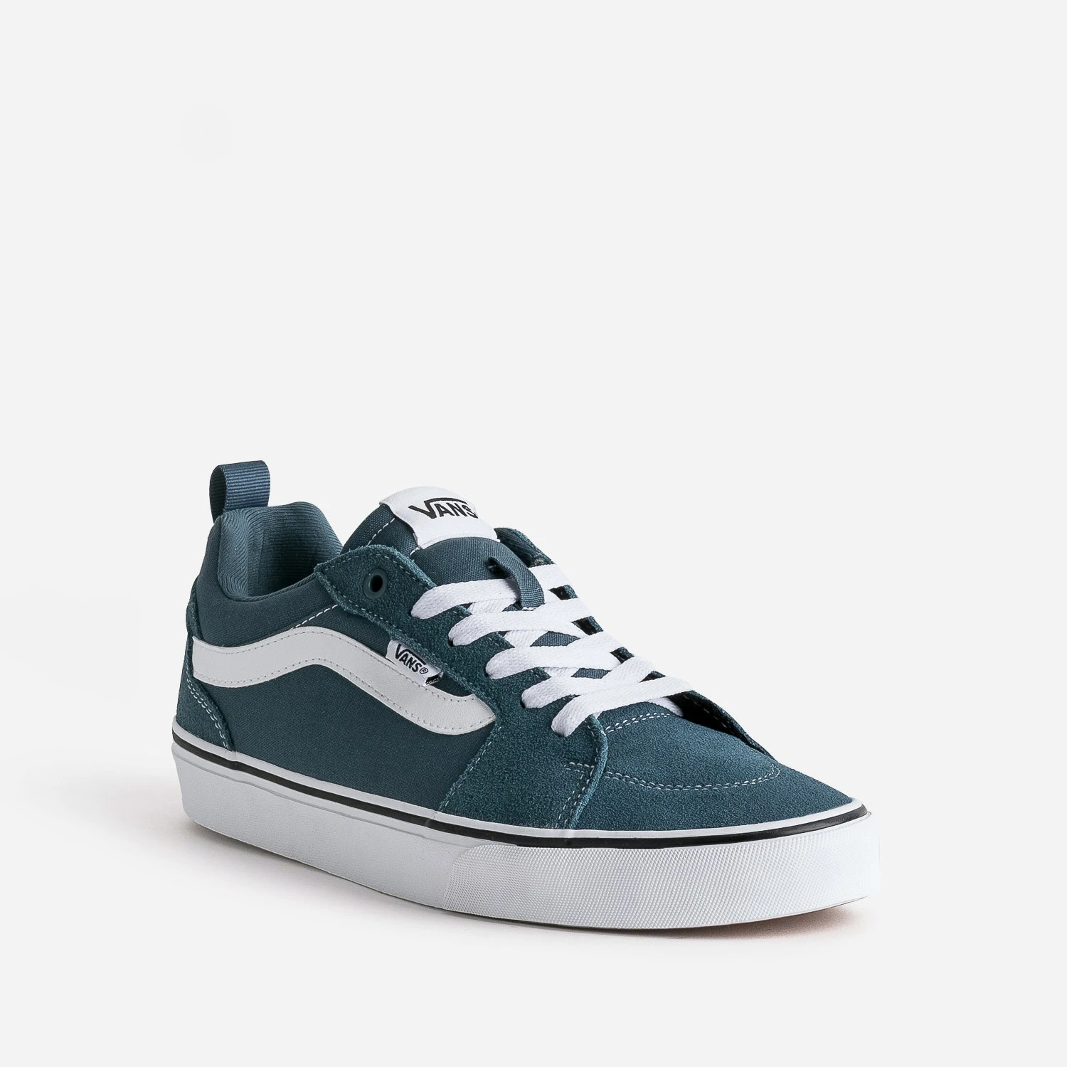 Tennis VANS Bleu Canard En Cuir Velours Et Toile 4 Tennis VANS Bleu Canard En Cuir Velours Et Toile – Image 2