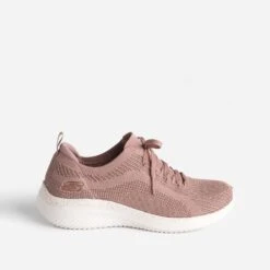 Tennis SKECHERS Vieux Rose Pailletée Cuivrée Effet Mesh