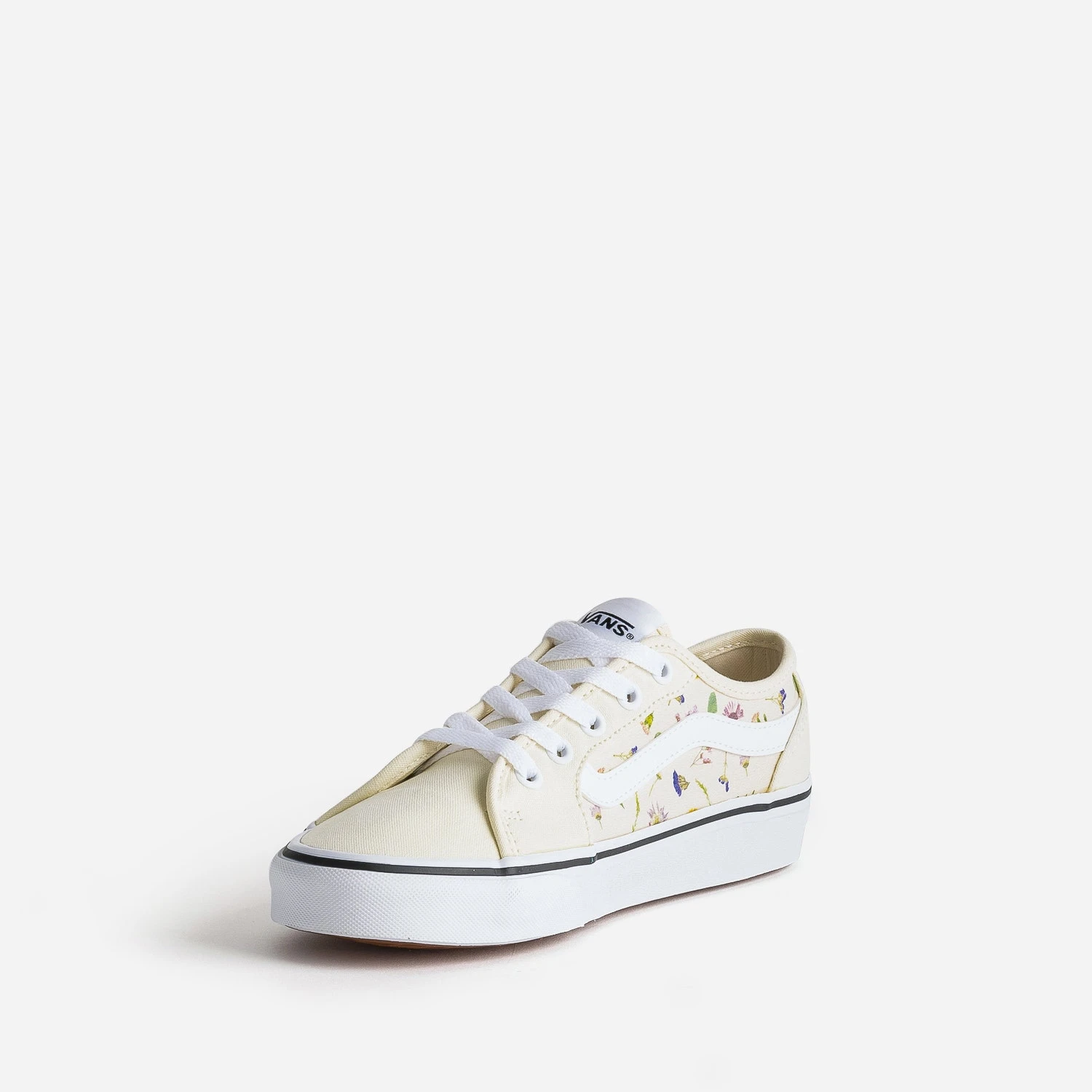 Tennis VANS Jaune Pâle En Toile à Empiècements Fleuris 5 Tennis VANS Jaune Pâle En Toile à Empiècements Fleuris – Image 3