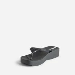 Tong Compensée IPANEMA Noir à Bride Pailletée -Caprices Chaussures Boutique WWWERM 10888550128 2